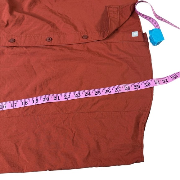 Columbia Mens Omni Shade Sun Protection Long Sleeve Sunset Red Orange XXL TG - Picture 4 of 8